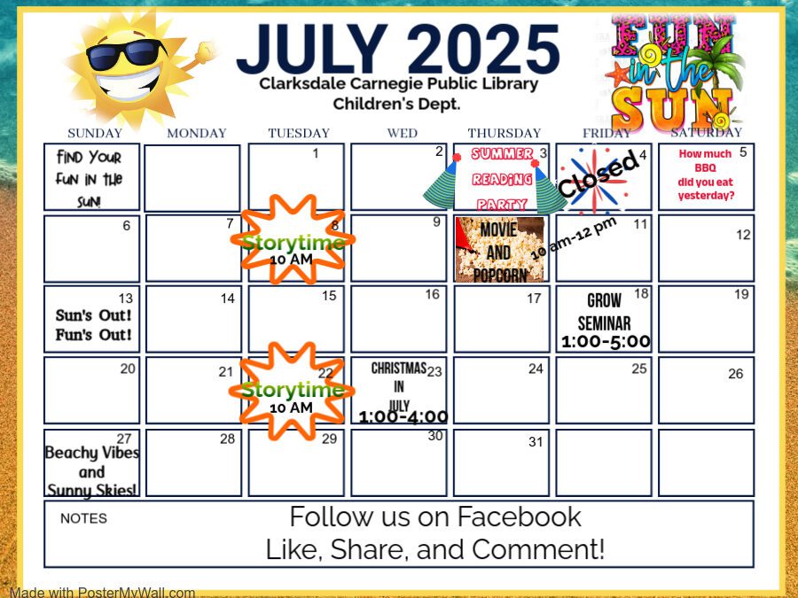 JULY CALENDAR