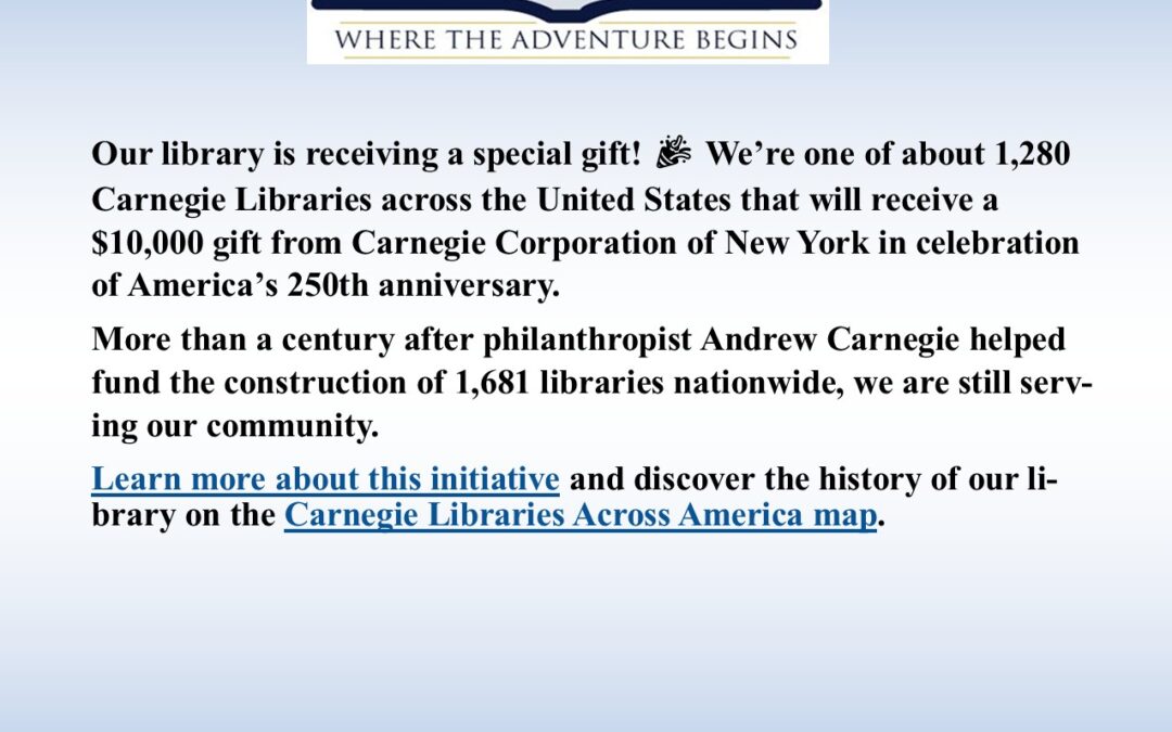 Library Receives Special Gift!