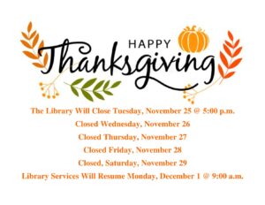 Thanksgiving Holiday 